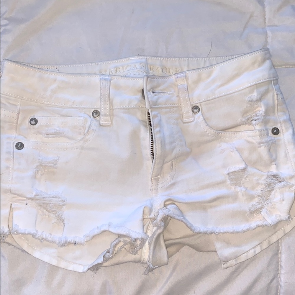 white jean shorts